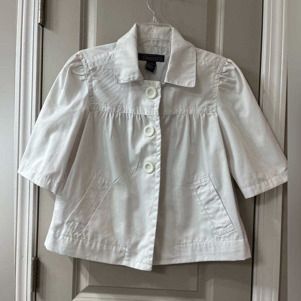 Baccini Ivory Cotton-Blend Jacket